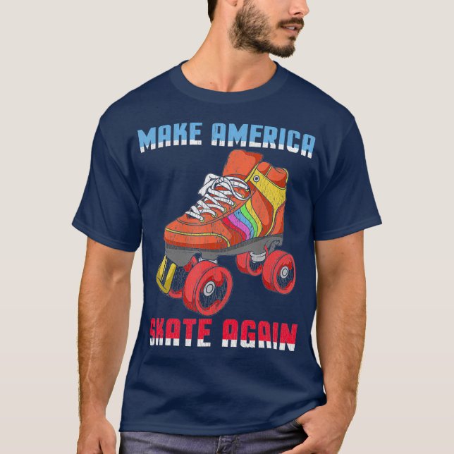 80s Rollerskates T Shirt Vintage Roller Skating (Front)