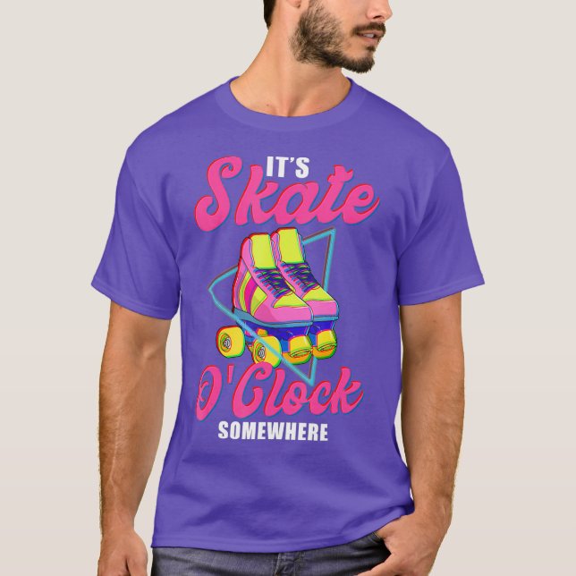 80s Rollerskates T Shirt Vintage Roller Skating (Front)