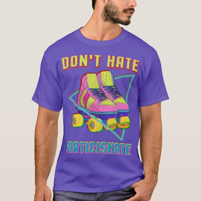 80s Rollerskates T Shirt Vintage Roller Skating (Front)