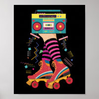 80s Rollerskates Vintage Roller Skating Disco Girl