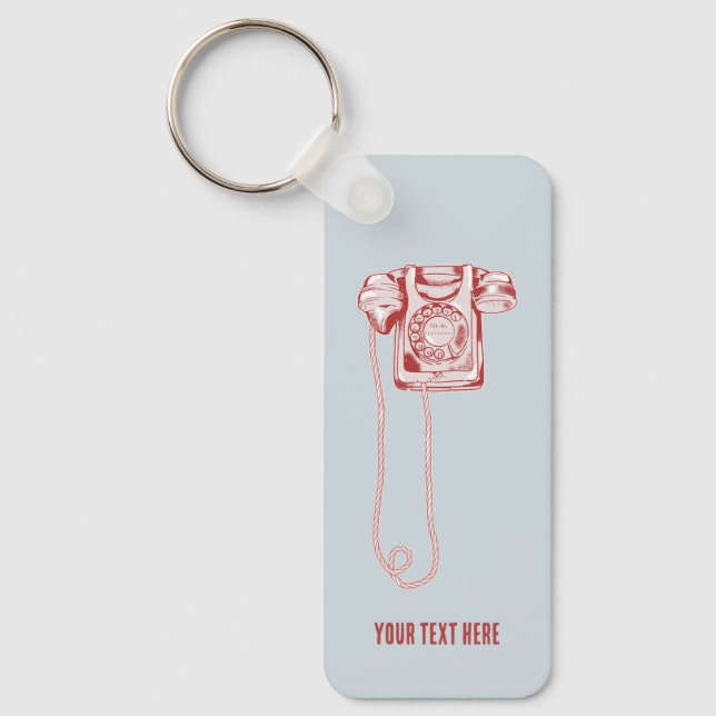 80s rotary dial telephone keychain (Front)