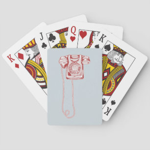 80s rotary dial telephone playing cards