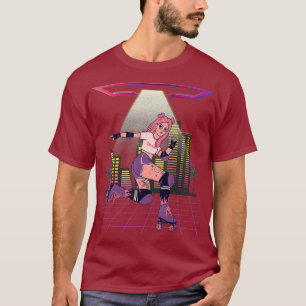 80s Skater Vaporwave Roller Skating Retro Disco T-Shirt