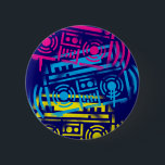 80's Stenciled Boomboxes 2 Inch Round Button<br><div class="desc">These stencil graffitti icons are in bright 80's colours for a very fashion forward and backward combination.</div>