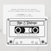 80s Style Retro Music Tape Wedding