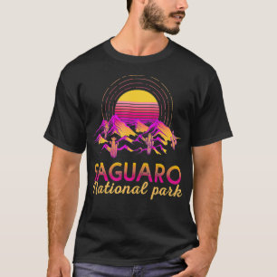 80s Style Saguaro National Park Cactus Moutains Ca T-Shirt