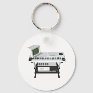 80's Style Sampler Keyboard: 3D Model: Keychain
