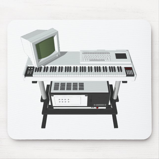 80's Style Sampler Keyboard: 3D Model: Mouse Pad (Front)