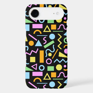 80s Style Shape Pattern Color on Black