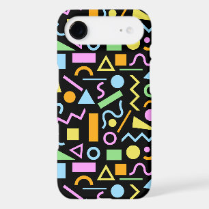 80s Style Shape Pattern Color on Black