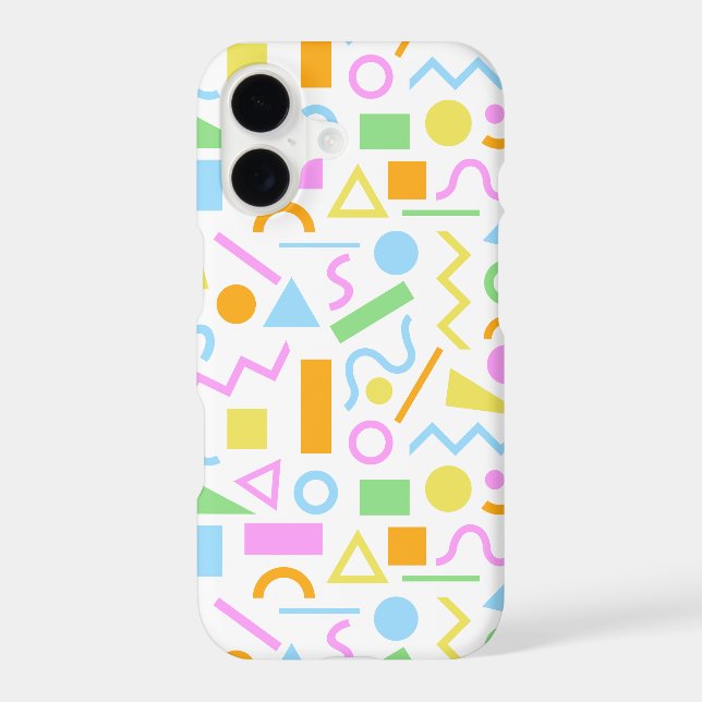 80s Style Shape Pattern Color on White (Back)