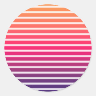 80's Style Synthwave Sun Sticker