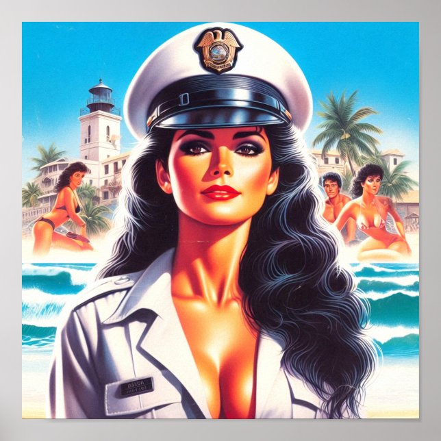 80S Summer Beach Uniform Girl Poster (Front)