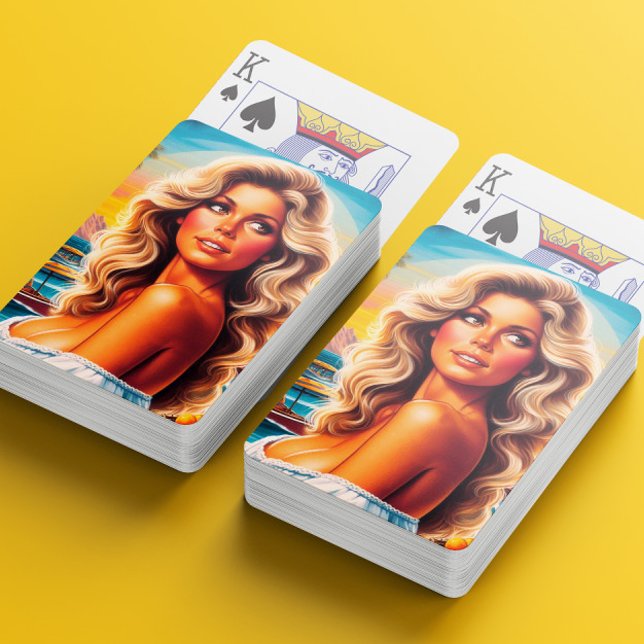 80s Summer Woman Playing Cards (Creator Uploaded)