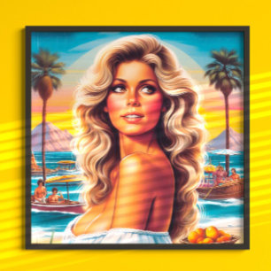 80s Summer Woman Poster