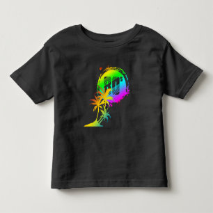 80's sunset dreams palm trees toddler t-shirt