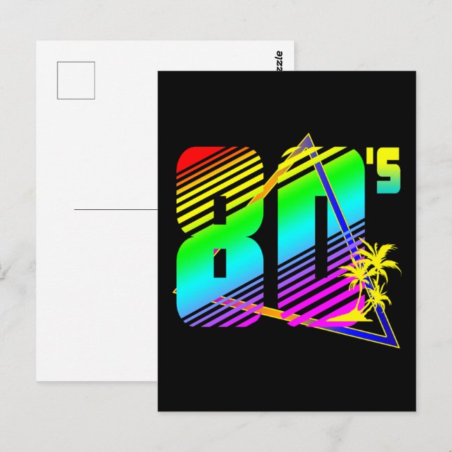 80's sunset palm trees  postcard (Front/Back)