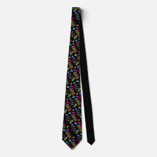 80's theme pattern retro tie