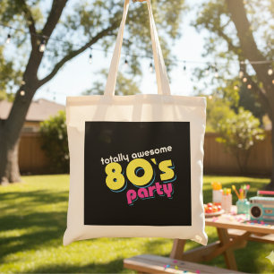 80s totally awesome party Tote Bag