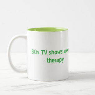 80s tv Love nostalgia 1980s therapy boomers Two-Tone Coffee Mug