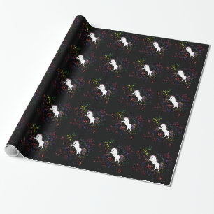 80s unicorn wrapping paper