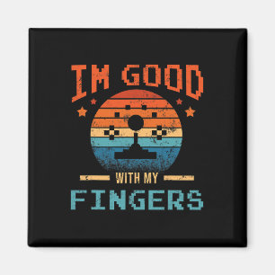 80s Video Game Arcade Gamer - I'm Good With My Fin Magnet