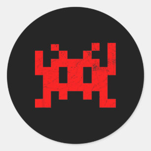 80s Video Game Vintage Retro Arcade Classic Round Sticker