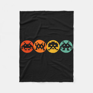 80s Video Game Vintage Retro Arcade  Fleece Blanket