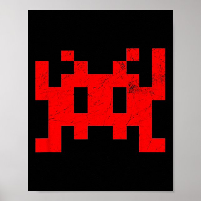 80s Video Game Vintage Retro Arcade  Poster (Front)
