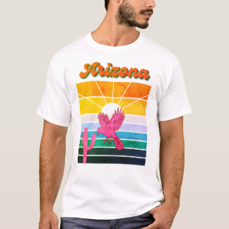 80's Vintage Arizona Sunset, Retro Colour, Cactus T-Shirt