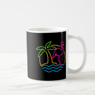 80s Vintage Miami Retro Neon Nk Flamingo Coffee Mug