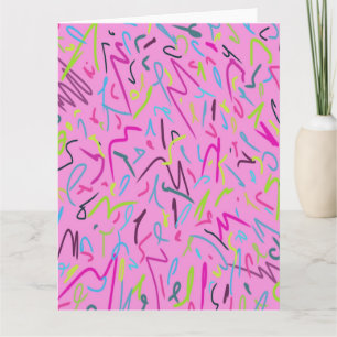 80s Vintage Print in Pink  Card