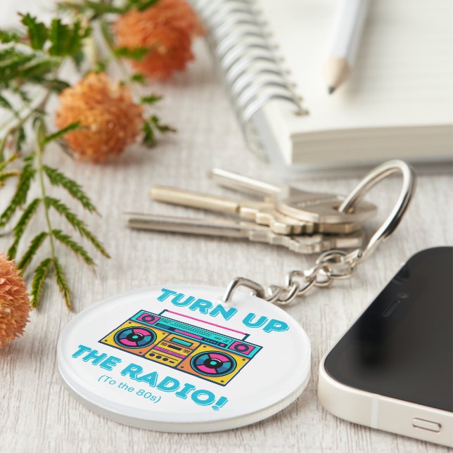 80's vintage retro-style keychain (Front Right)
