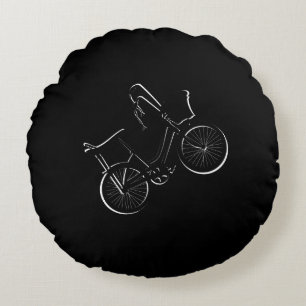 80's Wheelie Round Pillow