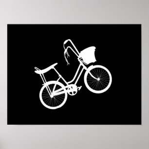 80's Wheelie (White)  Poster