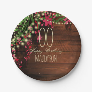 80th 85th 90th 91st 92nd 97th 98th 99th Birthday Paper Plate