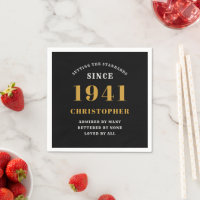 80th Birthday 1941 Black Gold For Him Personalized