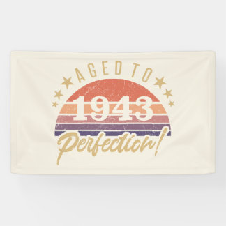 80th Birthday 1943 Aged To Perfection Banner