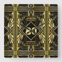 80th Birthday Art Deco Gold Black Great Gatsby