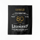 80th Birthday Black Gold  Legendary Photo Backdrop