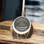 80th Birthday Black Gold  Legendary Retro<br><div class="desc">Personalized elegant cake pops that are easy to customize for that special 80th birthday party. The retro black and gold design adds a touch of refinement to that special celebration.</div>