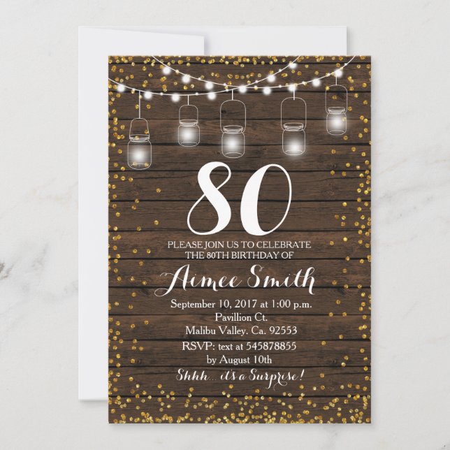 80th Birthday Boho Floral Birthday Invitation (Front)