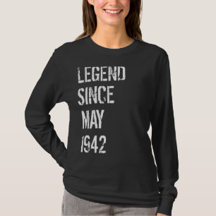 80th Birthday Boys Girls Born May 1942 80 Year Old T-Shirt
