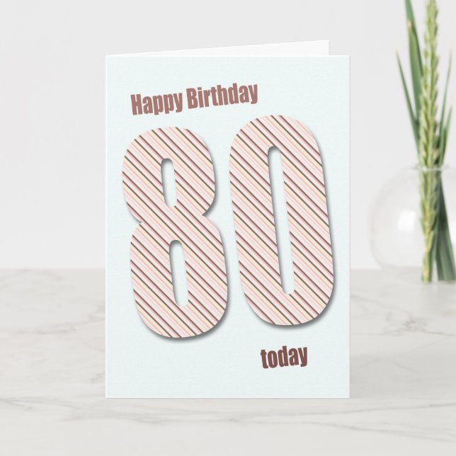 80th birthday card (Front)