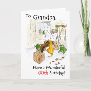 80th Birthday Card for a Grandfather