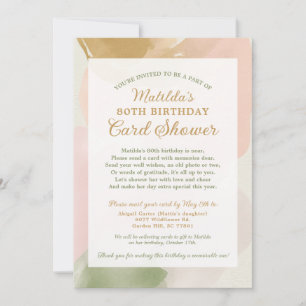 80th Birthday Card Shower by Mail Photo Invitation