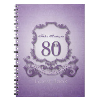 80th Birthday Celebration Custom Framed Guest Book