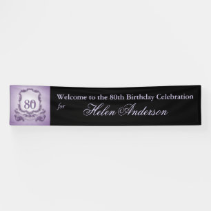 80th Birthday Celebration Custom outdoor Banner