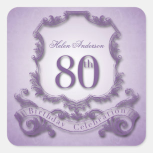 80th Birthday Celebration Personalized Stickers