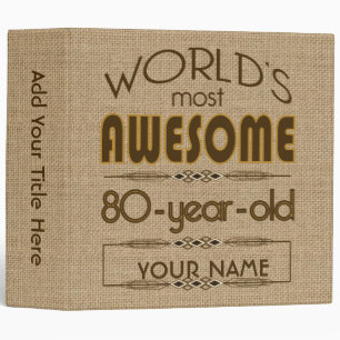 80th Birthday Celebration World Best Fabulous Binder